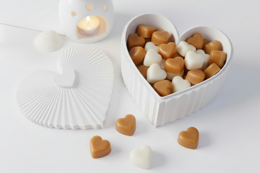 Took Oud Mini Heart Wax Melts - caramel brown and white only