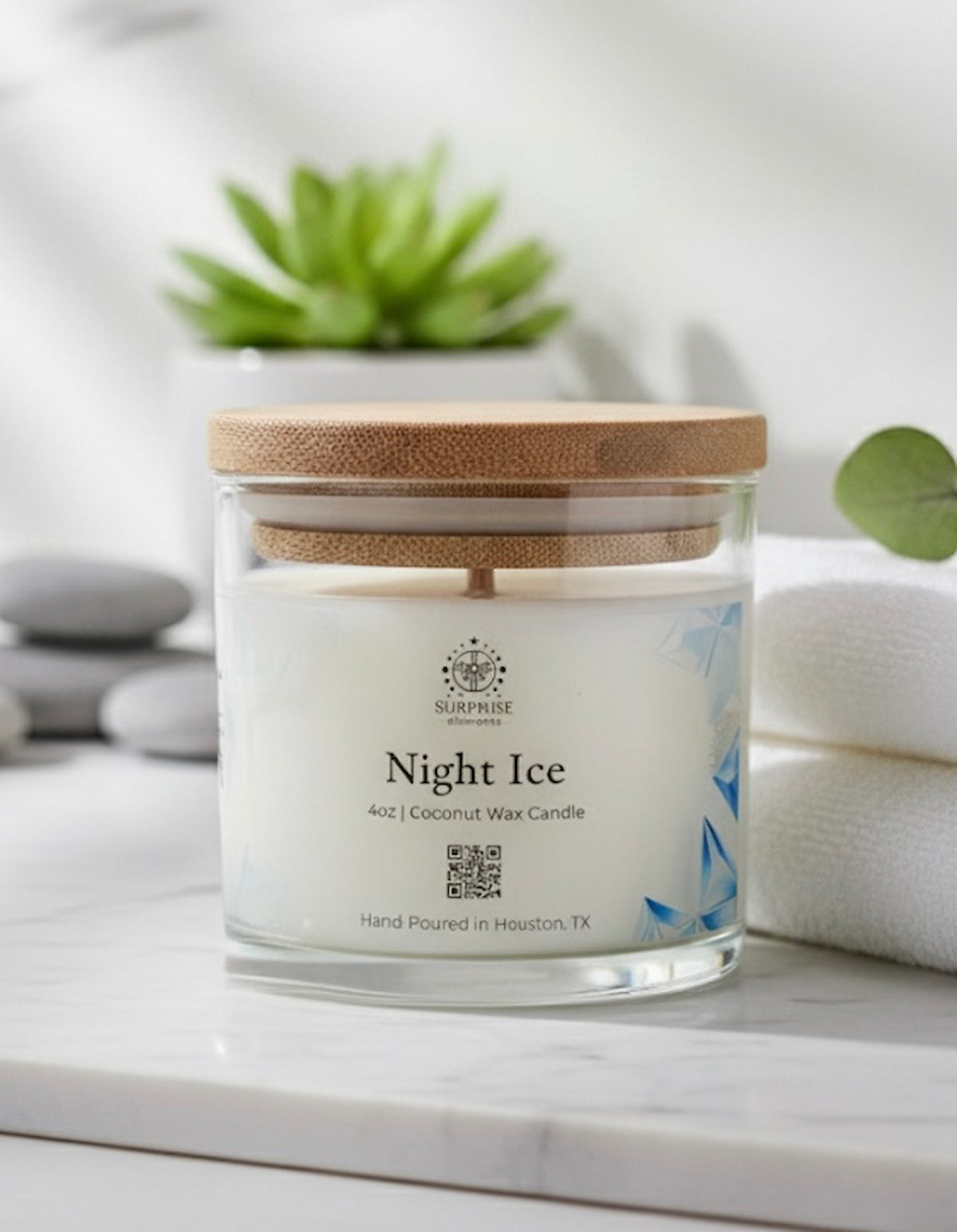Night Ice Candle - Fresh & Energizing - 4oz Coconut Wax