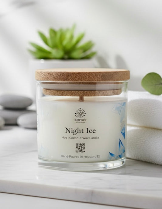 Night Ice Candle - Fresh & Energizing - 4oz Coconut Wax
