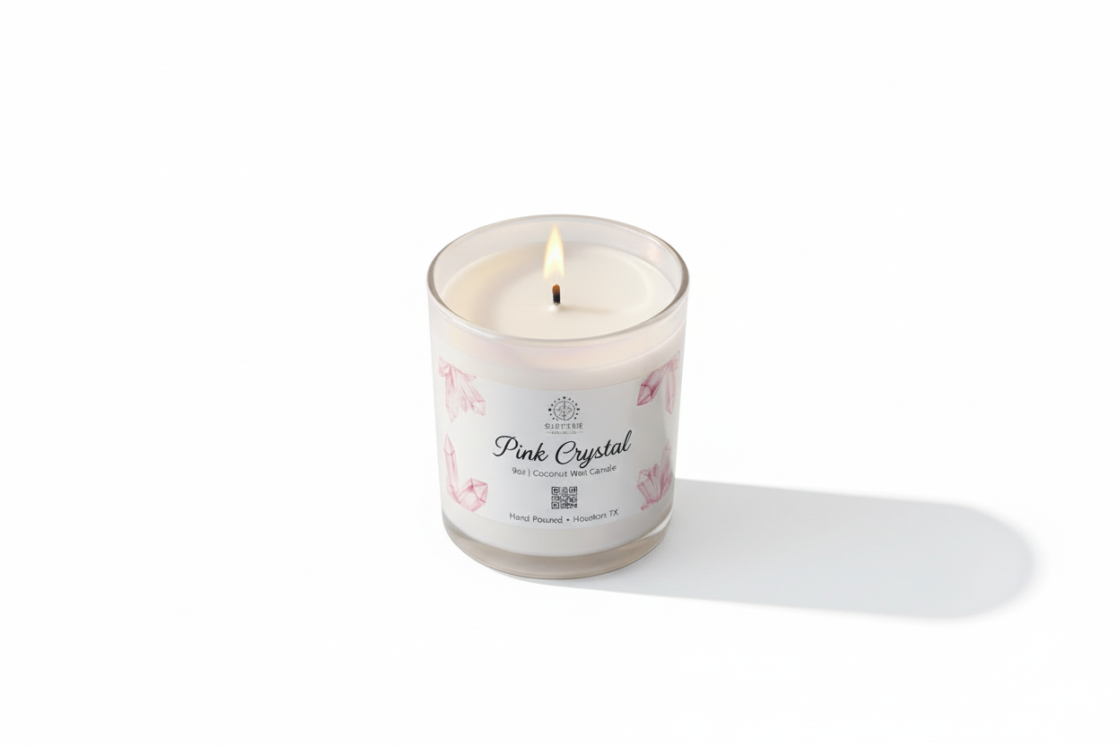 Pink Crystal - Clean White Background